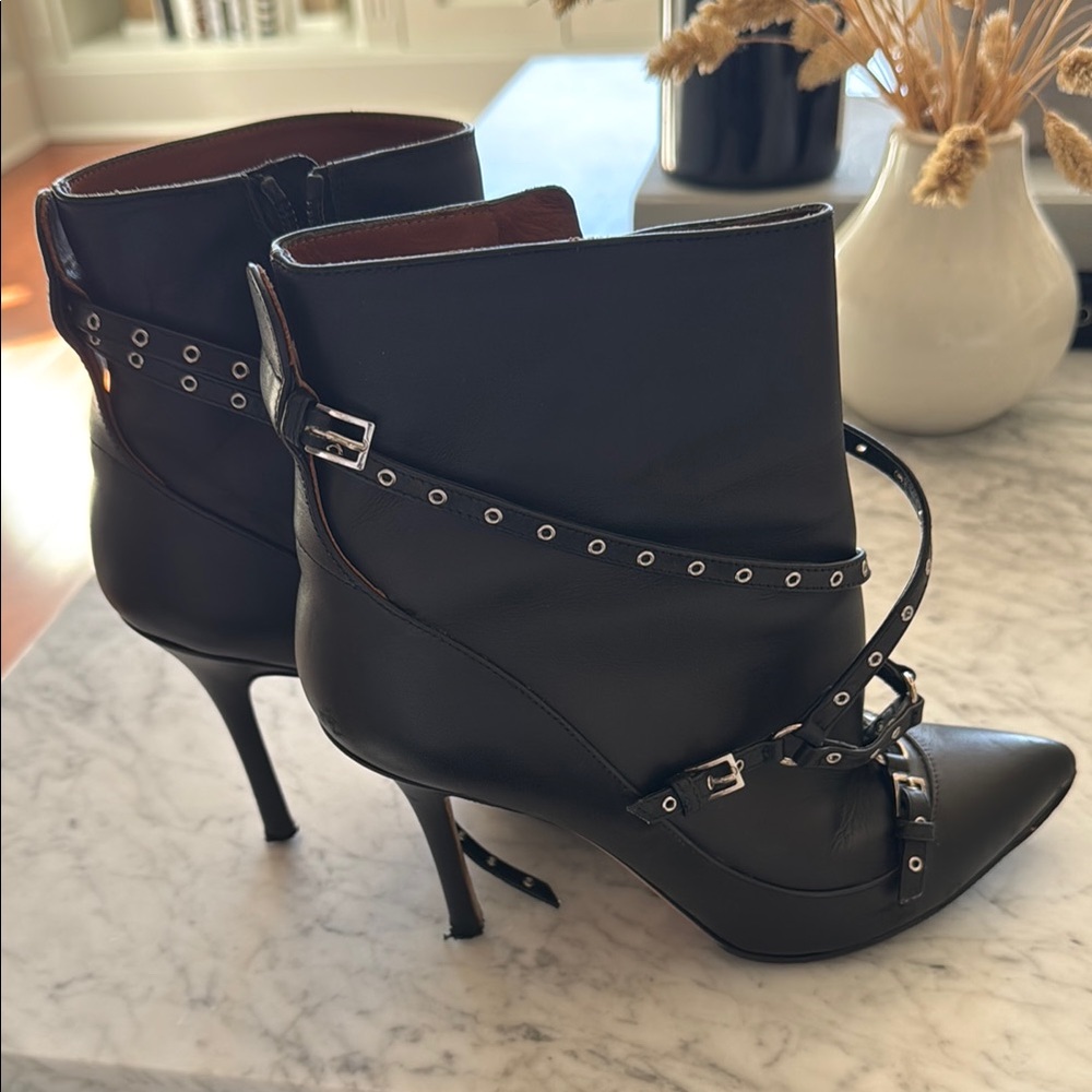 Valentino black studded booties
